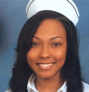 Faye Lewis close up wearing nurse's hat Faye Lewis close up wearing nurse's hat