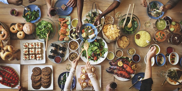 food spread on table food spread on table