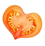 tomato cut into heart shape tomato cut into heart shape