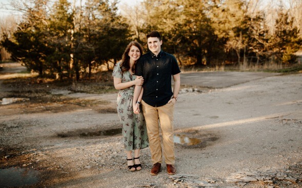 Registered nurse Jeremiah Munsell with his fiancee Registered nurse Jeremiah Munsell with his fiancee