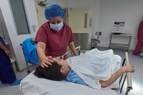 Nurse comforting patient Nurse comforting patient
