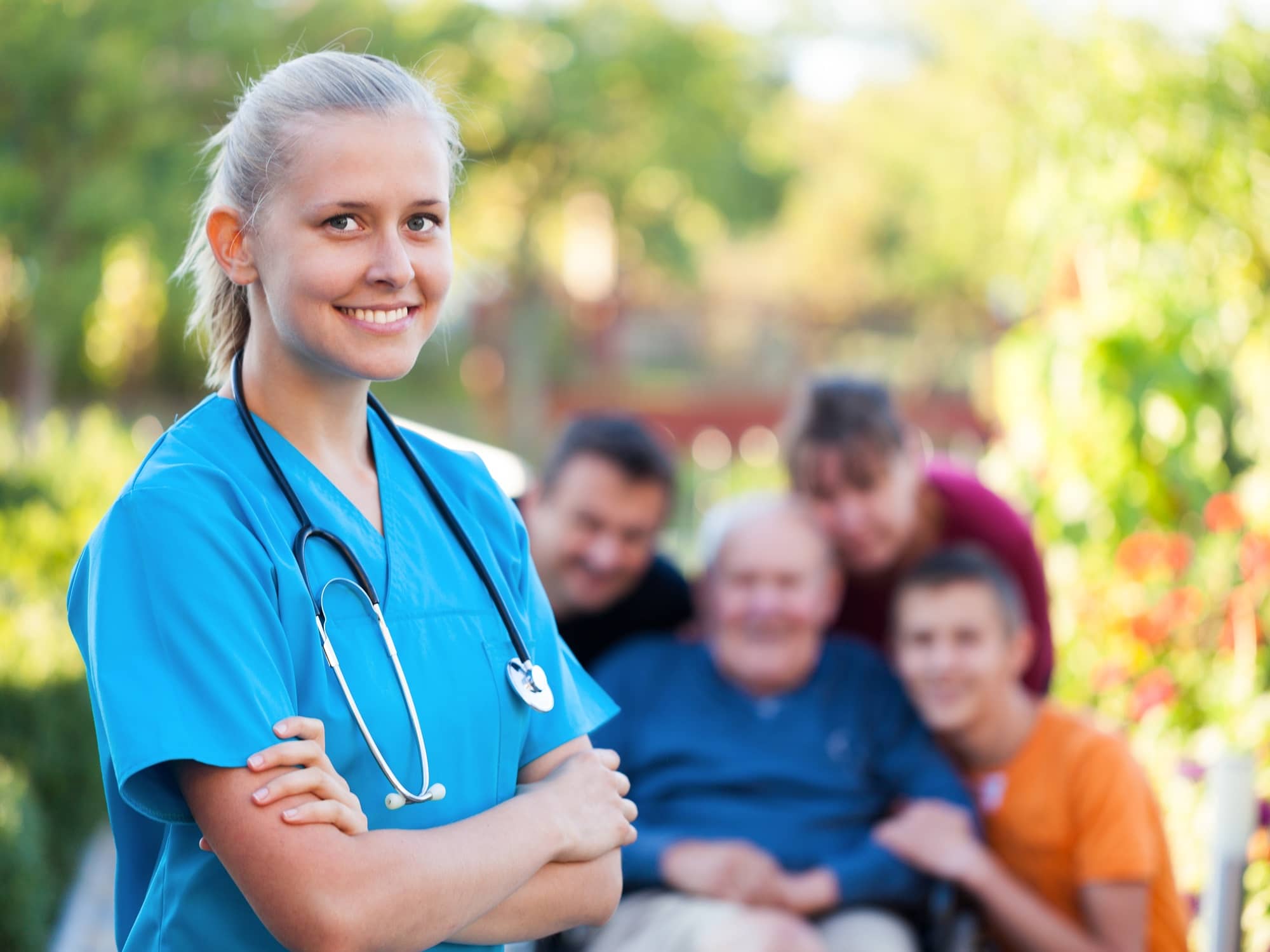 Nurse with family Nurse with family