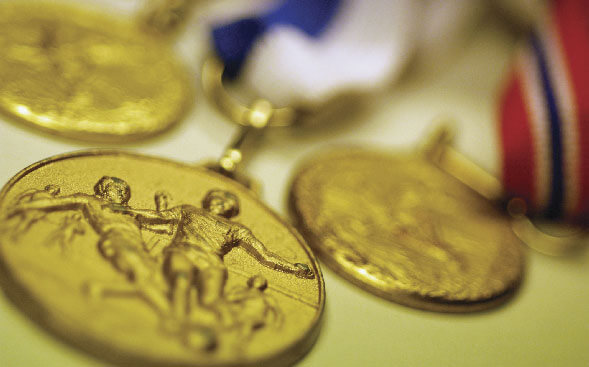 close up of medals for olympics close up of medals for olympics