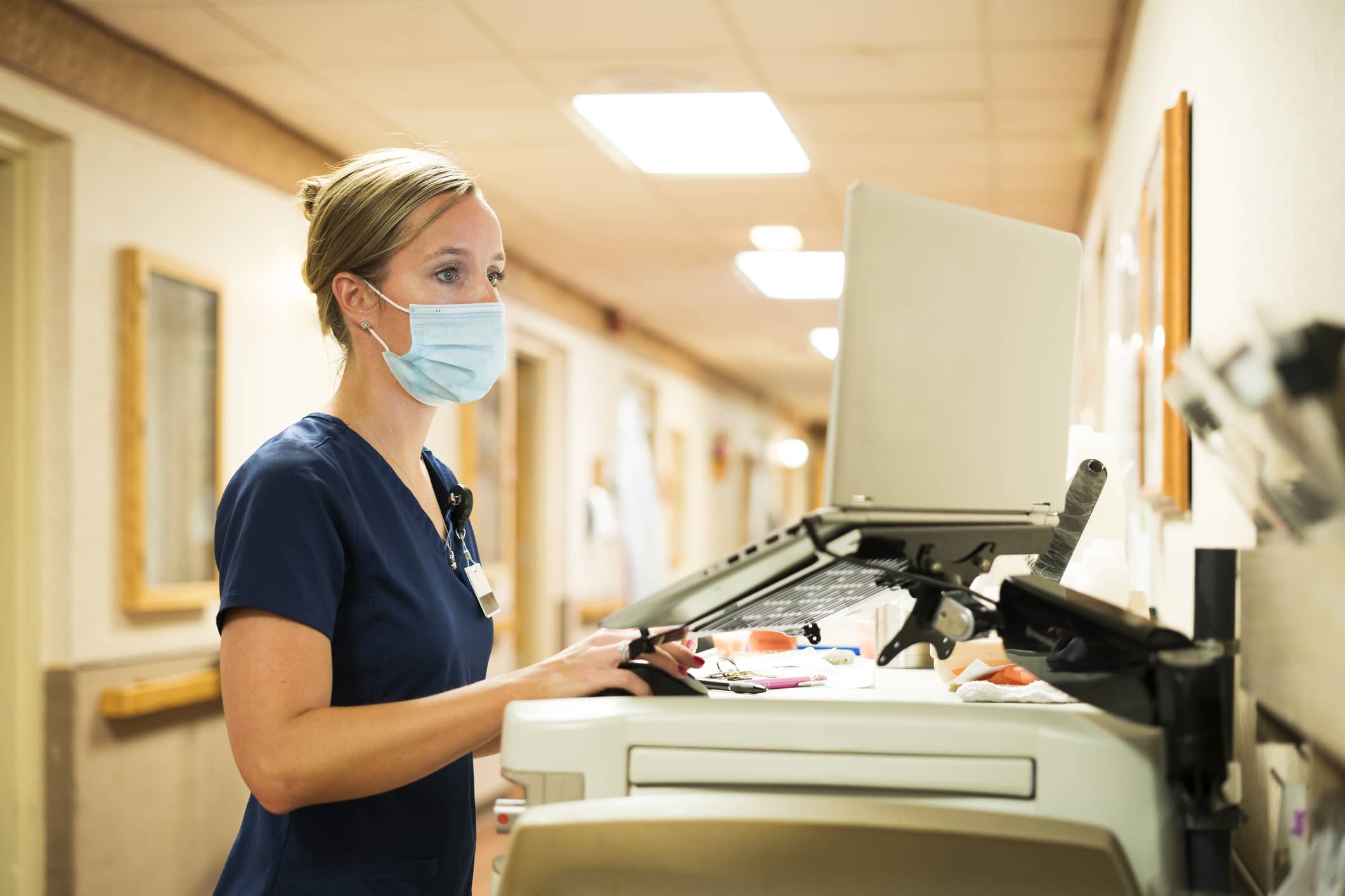 Nurse using technology Nurse using technology